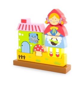 Magnetic Wooden Red Riding Hood Story Puzzle - Overview of Montessori learning set