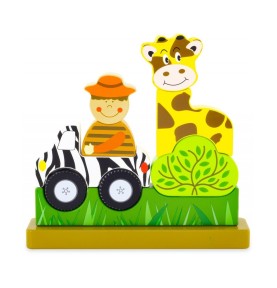 Magnetic Wooden Savannah Safari Animal Puzzle - Montessori Educational Toy