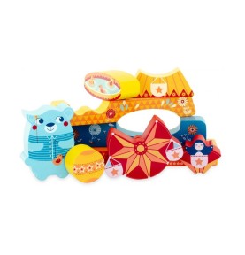 Magnetic Wooden Funfair Carnival Jigsaw Puzzle - Detailed view - Montessori toy