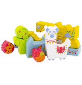 Baby Magnetic Wooden Peru Llama Jigsaw Puzzle - Detailed view - Montessori toy