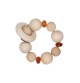 Natural Amber & Beech Wood Teething Rattle