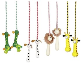 Wooden Animal Handle Children's Skipping Rope - Montessori Educational Toy