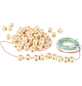 Wooden Alphabet Letter Beads Set - 300 Pieces - Overview of Montessori learning set