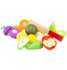 Montessori Wooden Slice & Cut Fruit Set - Overview of educational learning set