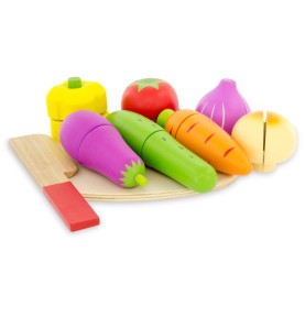 Montessori Wooden Slice & Cut Fruit Set - Close-up details of natural materials