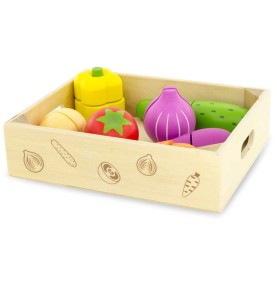 Montessori Wooden Slice & Cut Fruit Set - Product in use view 9