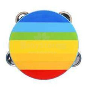 Montessori colorful tambourine