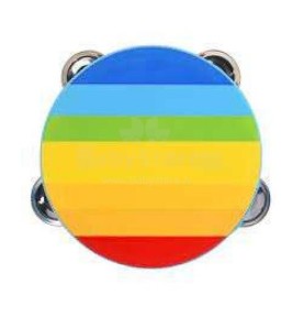 Rainbow Wooden Tambourine - Percussion Music Instrument - Overview of Montessori learning set