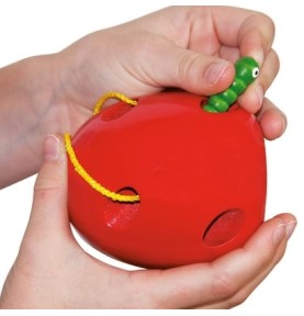 Montessori worm that eats a fruit