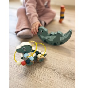 Dinosaur Wooden Motor Skills Activity Bead Maze - Detailed View & Craftsmanship