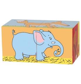 Wooden Animal 2-Cube Puzzle - 6 Animals in 1 - Full Set Overview