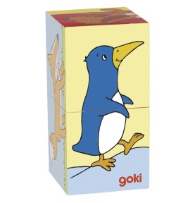 Wooden Animal 2-Cube Puzzle - 6 Animals in 1 - Play Details & Elements