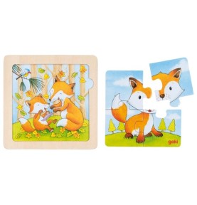 First Wooden Animal Puzzle for Toddlers - Detailed view - Montessori toy