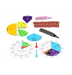 Magnetic Montessori Time & Fraction Clocks - Set of 2 - Wooden Montessori Toy