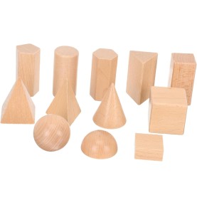 Montessori wooden geometric shapes bag
