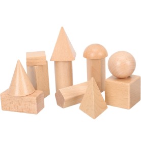 Montessori wooden geometric shapes bag