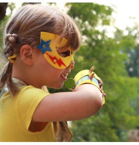DIY Superhero Costume & Mask Craft Activity Kit - In-Use Lifestyle View 6