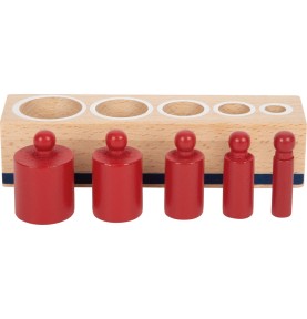 Montessori cylinder volumes and weights box