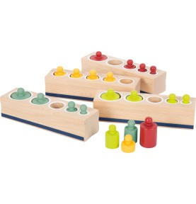 Montessori cylinder volumes and weights box