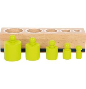 Montessori cylinder volumes and weights box