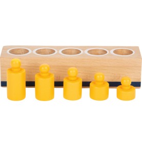 Montessori cylinder volumes and weights box