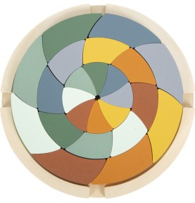 Safari Wooden Mosaic Tangram Puzzle - Close-Up Quality & Finish