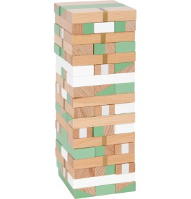 Rainbow Wooden Tumbling Tower & Stacking Game (Pastel Edition) - Overview - Montessori Toy