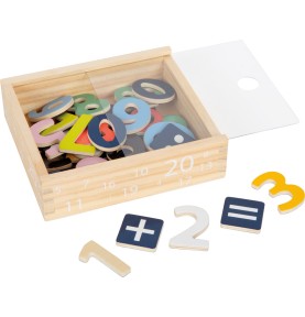 Wooden Magnetic Numbers & Maths Symbols Set - 40 Pcs