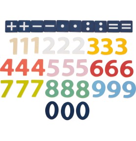 Wooden Magnetic Numbers & Maths Symbols Set - 40 Pcs