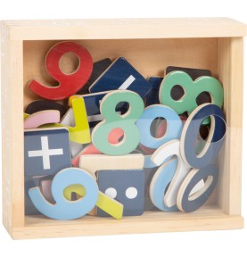 Wooden Magnetic Numbers & Maths Symbols Set - 40 Pcs