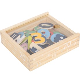 Wooden Magnetic Numbers & Maths Symbols Set - 40 Pcs