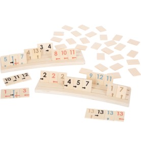 Premium Wooden Rummikub Family Board Game - Wooden Montessori Toy