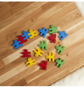 Montessori Wooden Stacking Acrobats Building Set - Detailed View & Craftsmanship