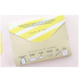 Dos de la boîte listant le contenu : sclérote, boîte de Petri, agar-agar, avoine, pince