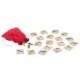 Montessori Feely Bag Game – 18 Wooden Keys to Match