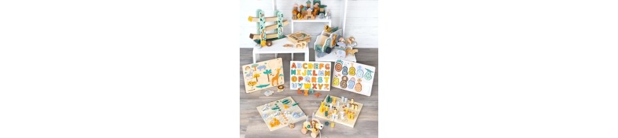 Safari Wildlife Wooden Toy Collection | Montessori Toys
