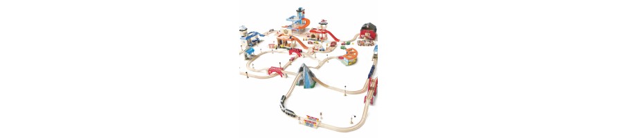 Mini Town Wooden Vehicles & Buildings | Montessori Toys