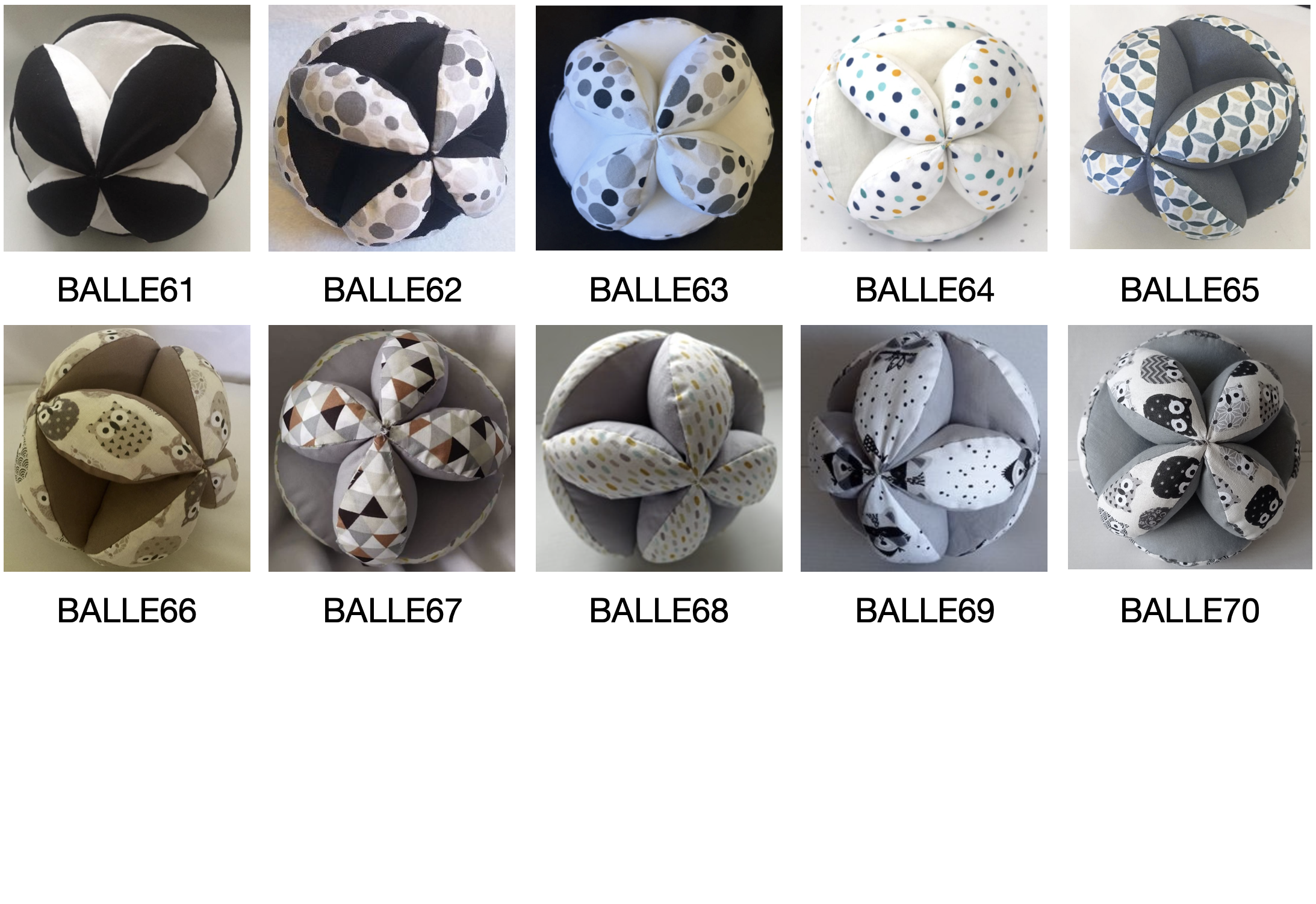 Montessori fabric clutch ball for baby gripping