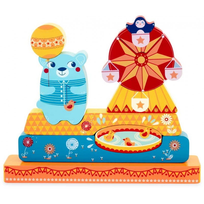 Funfair puzzle magnetic pieces