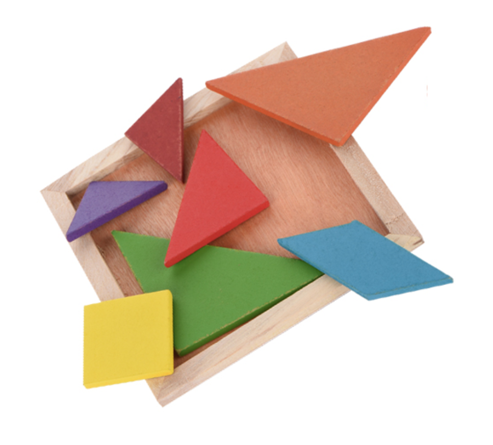 Wooden tangram geometric puzzle