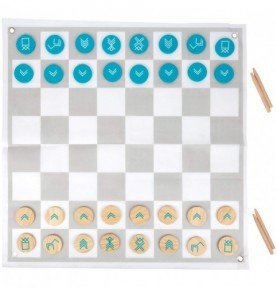 Giant Outdoor Wooden Chess & Draughts Board Game
