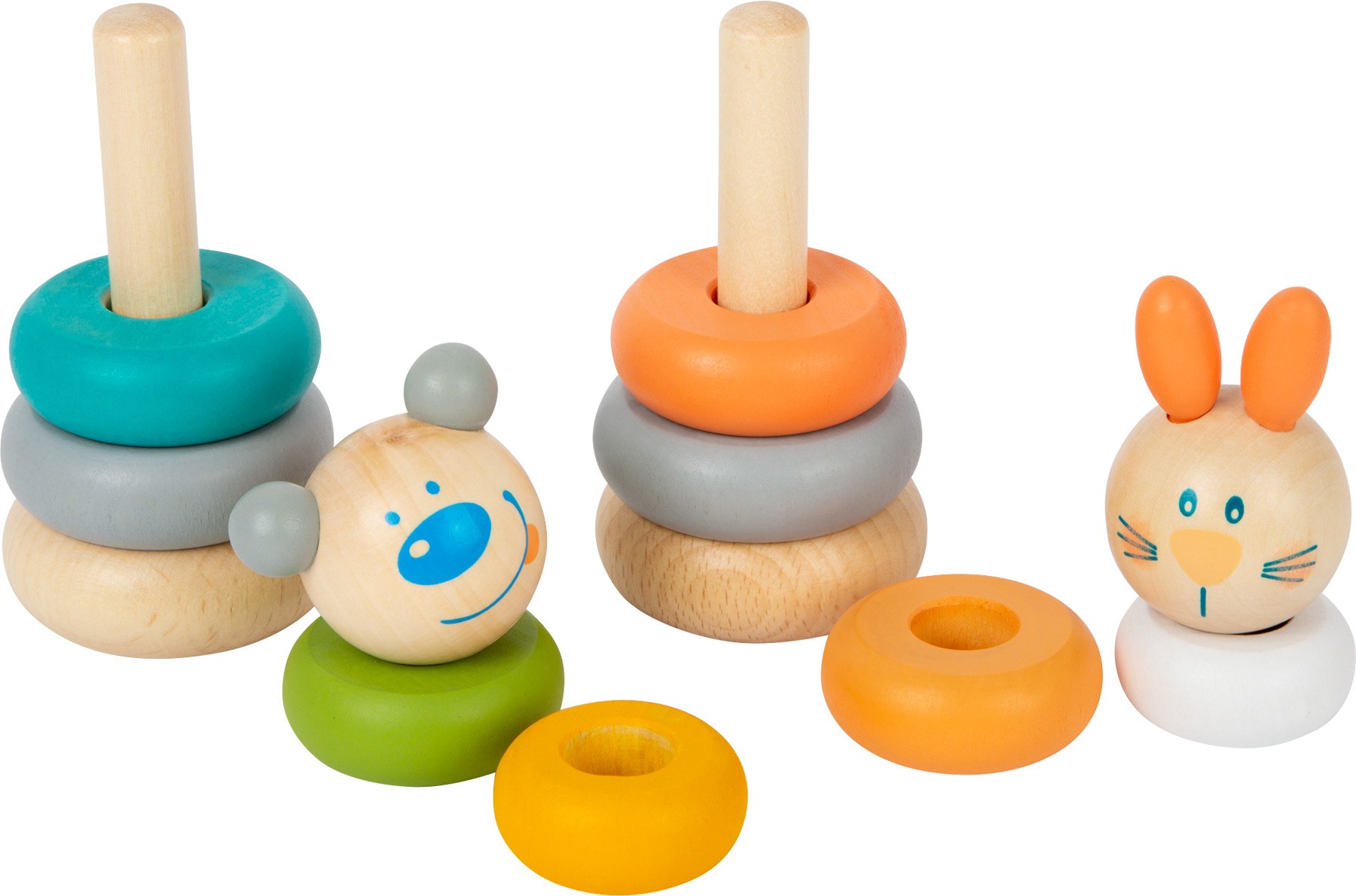 Pastel wooden stacking toy