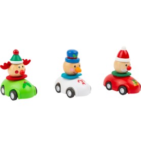 Festive Holiday Wooden Christmas Play Car
