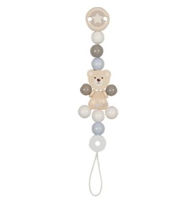 Scandinavian Grey Bear Wooden Dummy Clip