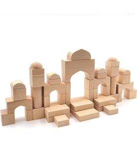 Arabian Nights Palace Wooden Building Blocks Set - 54 Pieces