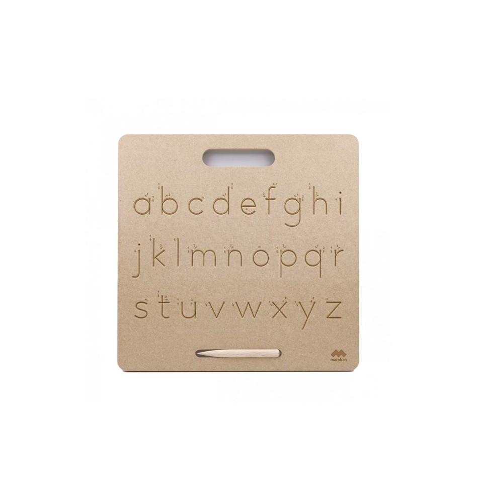Wooden Lowercase Print Letter Tracing Board