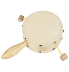 Montessori Wooden Hand Drum Rattle & Tambourine