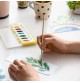 Children's Watercolour Paint Set - 8 Colours & Brush - View 2