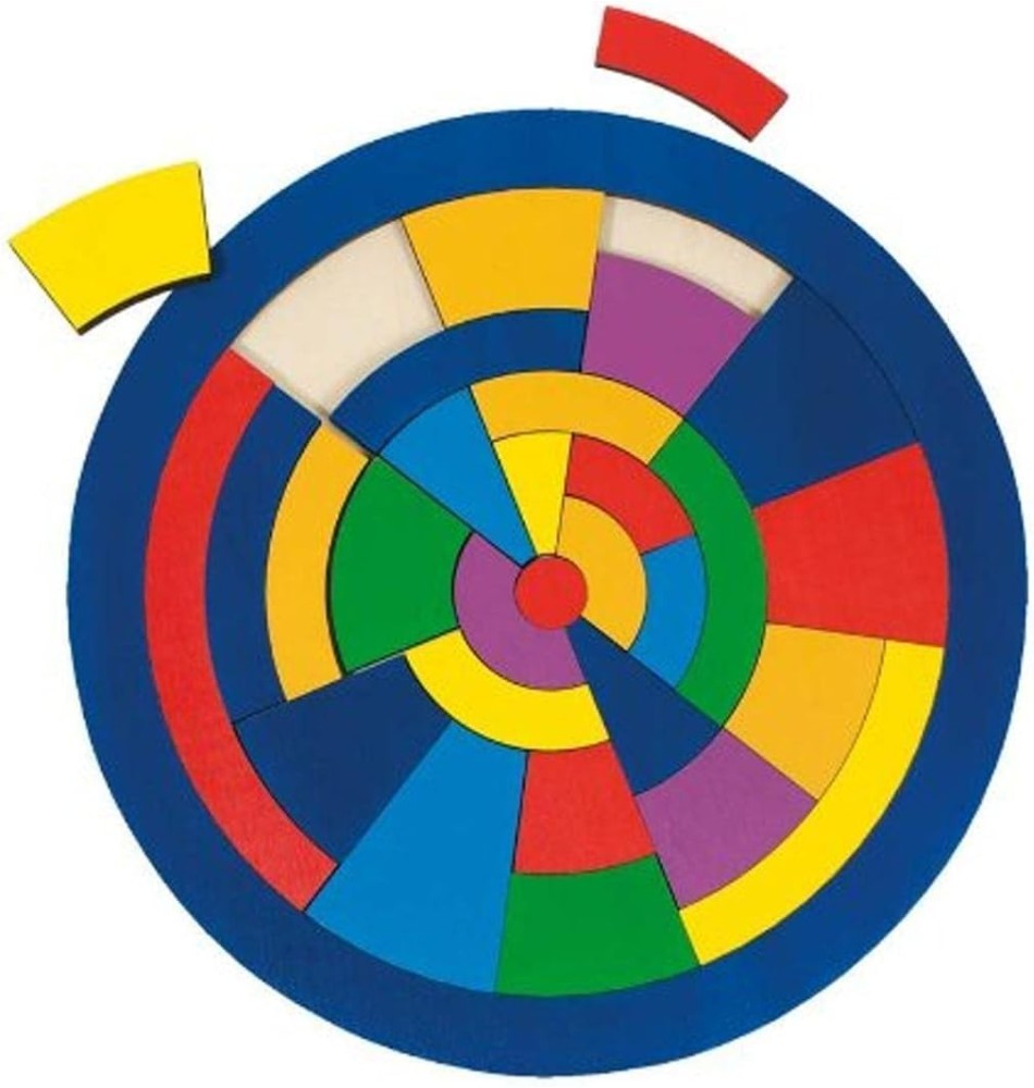 Round Wooden Mosaic Puzzle - 29 Pieces