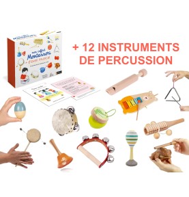 Montessori Musical Discovery Box Set with 12 Percussion Instruments